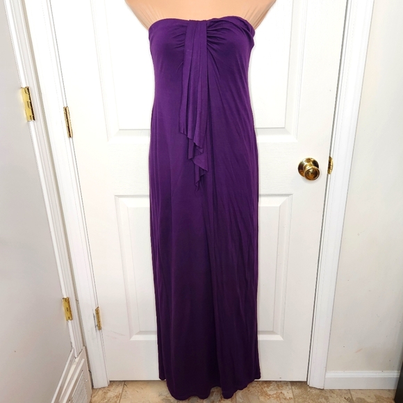 Velvet by Graham & Spencer Dresses & Skirts - Velvet By Graham & Spencer Purple Strapless Maxi Dress Wedding Lightweight Small
